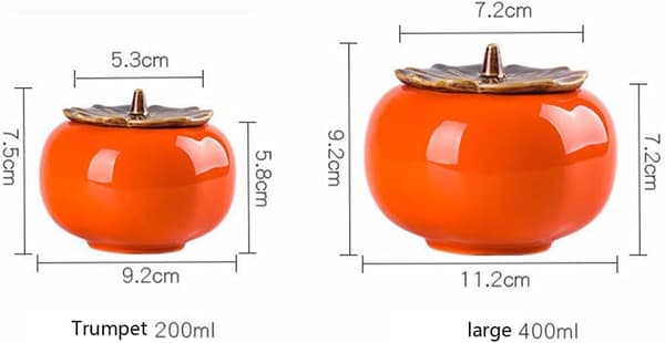 Persimmon Ruyi Ashtray, flygsäker askkopp med lock, används för hem vardagsrum soffbord