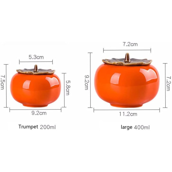 Persimmon Ruyi Askebeger, fly-proof Askebeger med lokk, brukt til hjemmestue Stuebord