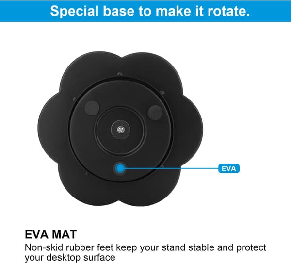 Roterende blyantholder, med sklisikker gummimatte, 360° rotasjon og 7 rom