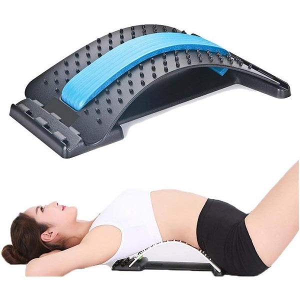 Back Stretcher Posture massager för ryggavslappning och smärtlindring, rygg Fitness stretching utrustning Svankstöd Avslappning