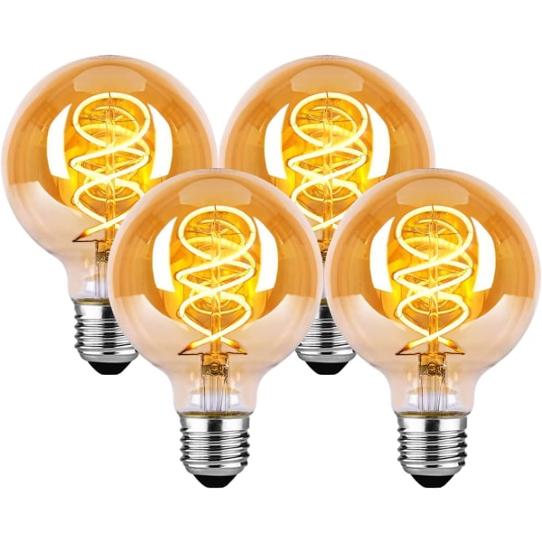 E27 LED-lampa, dimbar E27 vintage-lampa 4W G80 E27 LED-lampa varmvit 2200K 260LM Edison vintage dekorativ vintage antik lampa 40W