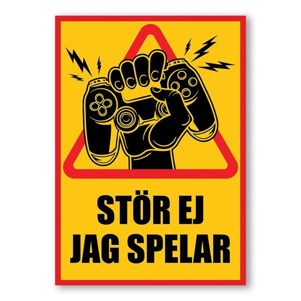Spiller Forstyrr Ikke / Advarselsskilt - Skilt A3