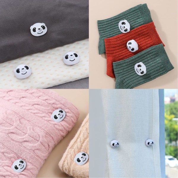 8 st Panda cover Halkskyddsklämma Lakanhållare för filt Lakan Gardinklämmor