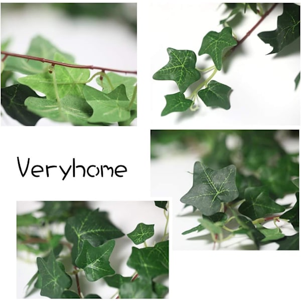 Kunstig Vedbend Silke Falske Vinstokke Væg Hængende Fest Dekoration Bryllup Girlande Grønt Blade Have Hjem Løvplanter Green