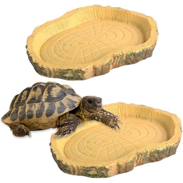 2 stk. Reptilfoderskål Skildpaddefoder, Blad Reptilskål Foder