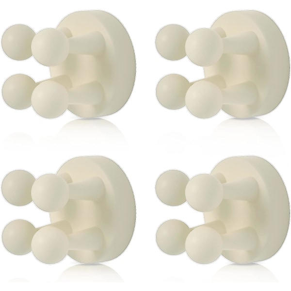 4 st silikontandborsthållare Multifunktionskrok Vattentät självhäftande enkel tandborste Krokhållare