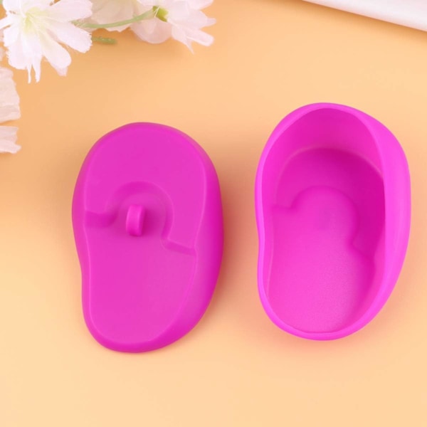 3 Par Silicone Øredeksel for Hårfarging, Hårpleiesalong Ørevarmere for Frisørsalong