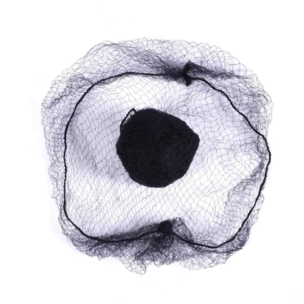 50 stk. Hårnet til bolle - Usynlig elastisk net 20 tommer 50 cm (Bulk pakning, sort)