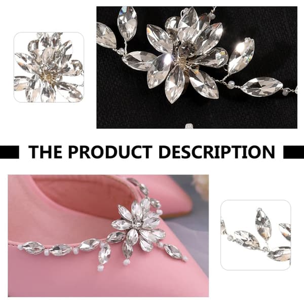 2 stk. Rhinestone sko klips brudesko spenne klips DIY dekorasjon