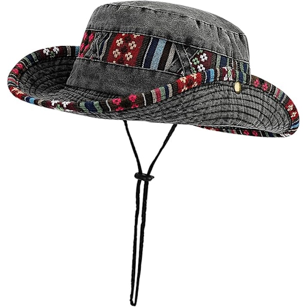 Herrar Fiskehatt Sommar Solhatt UV-Skydd, Vikbar Safarihatt Herrar Vandringshinkhatt