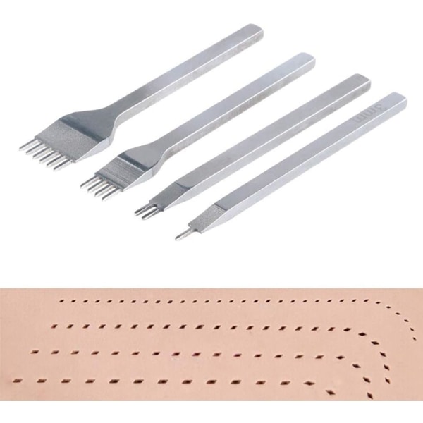 4 stansverktygssats, 3 mm DIY-lädersats, stansverktyg klostans