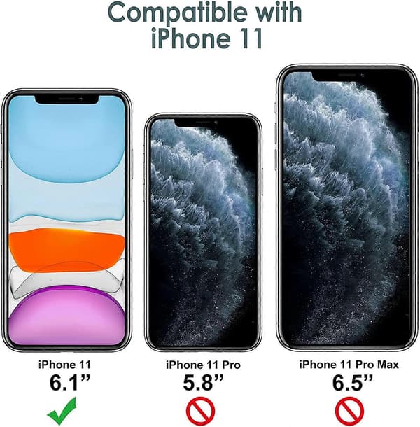 Silikonskal för iPhone 11 6,1 tum, Silkeslen Full-Body Skyddsfodral, Stötsäkert skal med Mikrofiberfoder (Svart)