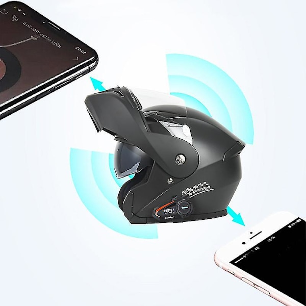 Hjelm Bluetooth Headset Motorcykel Bluetooth Headset Med Skærm Lang Levetid Rider Vandtæt