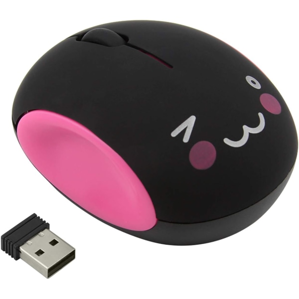 2,4 GHz Trådlös mus Söt Kompakt Mute Mouse Bärbar Mini Uppladdningsbar Optisk Mus Tecknad datormus 3 knappar Trådlös mus
