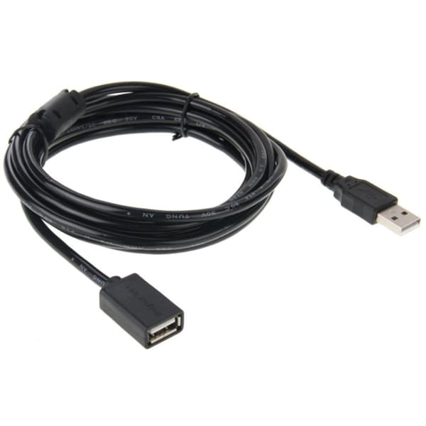 3m USB 2.0 -jatkokaapeli - Musta