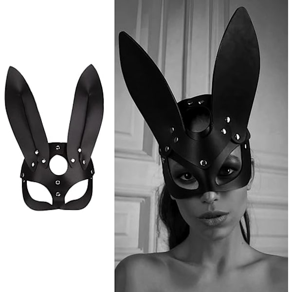 Kvinnors läder kattmask sexig halv ansiktsmask cosplay kostym rekvisita fest maskerad accessoarer