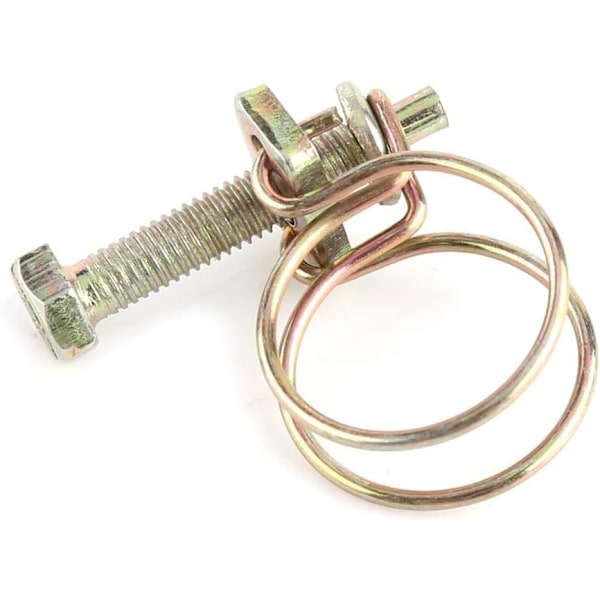 10 stk. Dobbelt slangeklemmer Justerbare slangeklemmer Slangeklemmer Vandrørsklemme Rustfrit stål Klemme (29mm（25-29）)