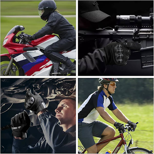 Motorcykelhandskar Hel Finger Touchscreen Mountainbike, Landsvägscykling Knuckle för Airsoft, MTB-cykling, Racing, Cykling, Motocross