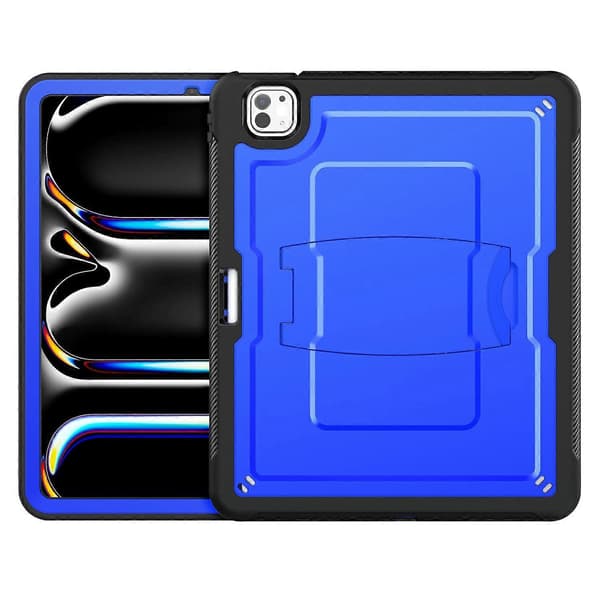 Fodral för iPad Pro 13 (2024) PC+TPE Tablettskydd med Dold Zinklegeringsstativ