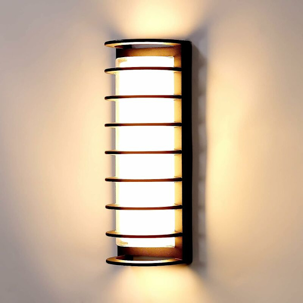 Modern LED-vägglampa, utomhus inomhus vägglampa vattentät IP65 30W 3300LM 3000K trädgård terrass trappa terrass varmvit