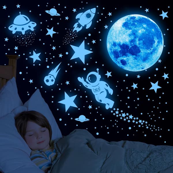 531 Deler Selvlysende Planeter Stjerner Tak Klistremerker for Baby Barn Jenter Gutter Rom