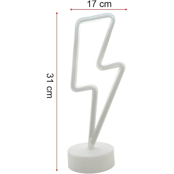 LED Neon Skilt Soveværelse Dekorativt Natlys Indendørs Belysning Batteri og USB Drevet Lampe (Varm Hvid Blinkende)