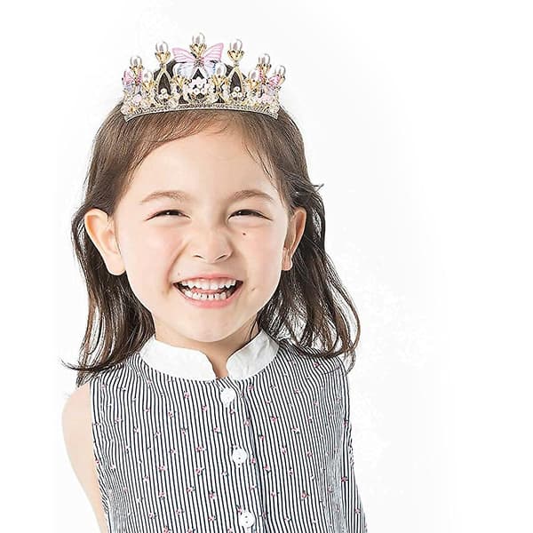Prinsesse Tiaraer For Jenter, Bursdagskrone For Jenter Butterfly Princess