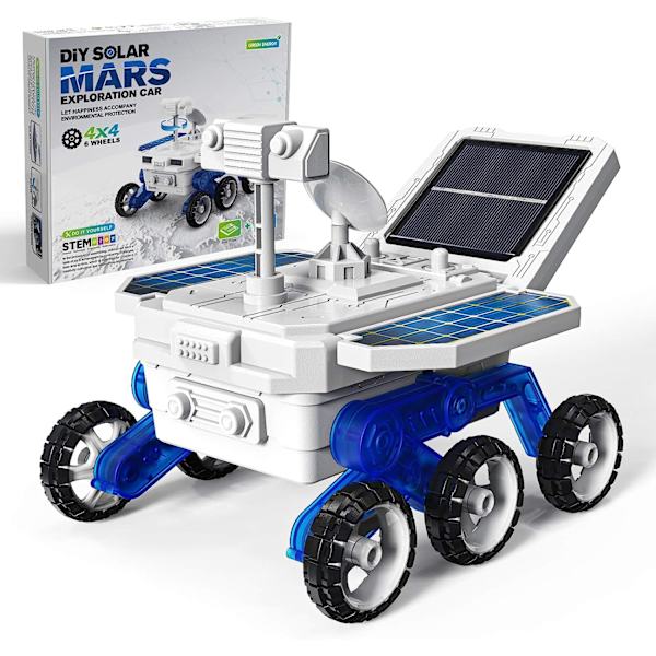 Rumfartøjsprojekt, solcelledrevet rover, videnskabeligt eksperiment, robotteknisk byggesæt, 6-14 pædagogisk fødselsdagsgave