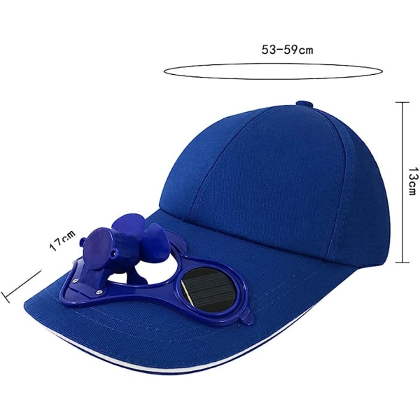 Solcelledrevet viftecaps baseball golfhatt kjøler ansiktet ditt i varm sol sommer