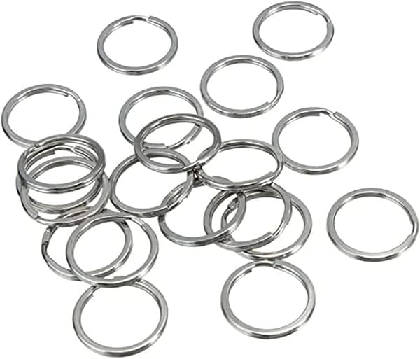 20 st 25 mm metallplatt split nyckelring cirkulär nyckelring hoops nyckelring loop nyckelring connector