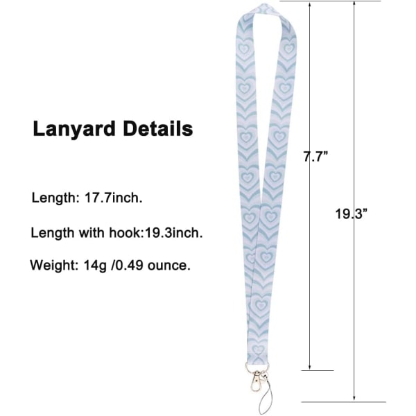 Söt halsband med ID-hållare, Söt Silk Lanyard-hals med märkesrulle ID-hållare med metallklämma