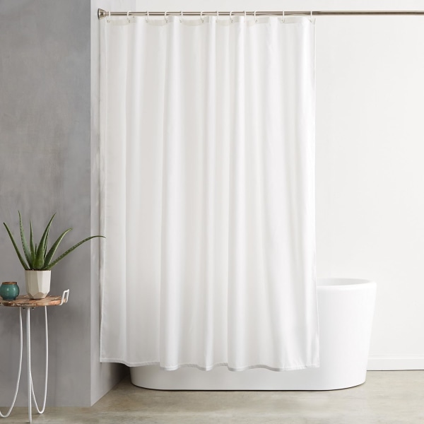 Dusjforheng i stoff - 72 x 72 tommer, for baderom 72''x72'' White