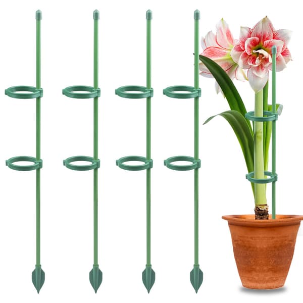 5 st växtstöd för inomhusväxter, 30 cm växtpinnar med klämmor, Monstera-stöd för orkidérosblommor