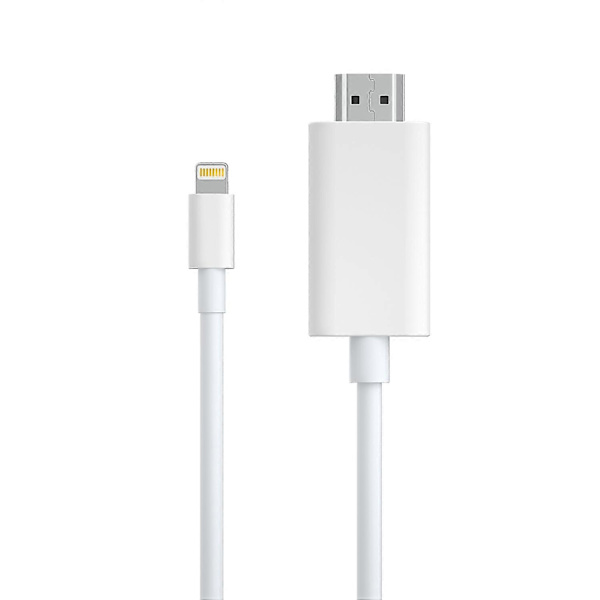 2m Lightning til HDMI Kabel 2K HD Digital AV Adapter Synkroniseringsskærmforbindelse til iPhone til TV Projektor