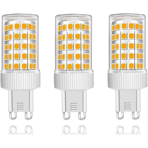 3-pak G9 LED-pærer 10W halogenpære 150W, 86 LED'er, 1000Lm, 360° strålevinkel, superlys, AC220-240V, ikke-dæmpbar, varm hvid 3000K
