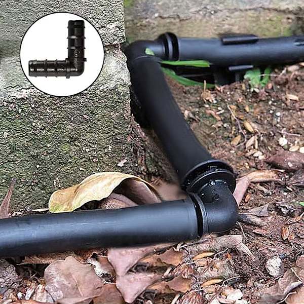 8 kpl 13 mm (1/2\") puutarhan piikkiyhteitä, muoviset 90° kyynärletkun tippaliittimen osat kasteluliittimien sarja
