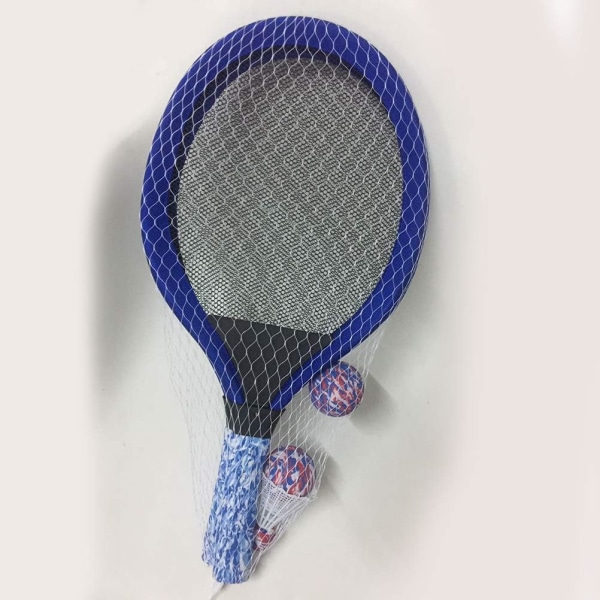 1 par tennis badminton racketar bollar set kit för barn pojkar flickor utomhus strand skola sport, blå