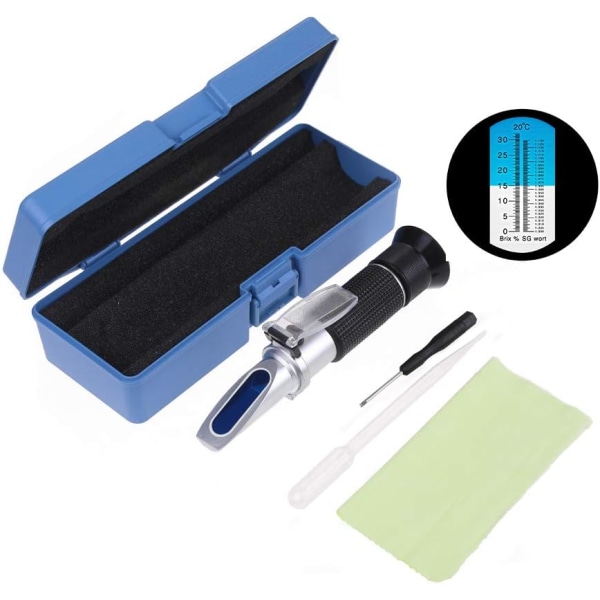 Brix refraktometer, dobbel skala, tyngdekraft 1,000-1,120, erstatter hjemmebrygg hydrometer