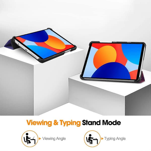 Stativfodral med mönster för Xiaomi Redmi Pad SE, läder surfplatta skydd