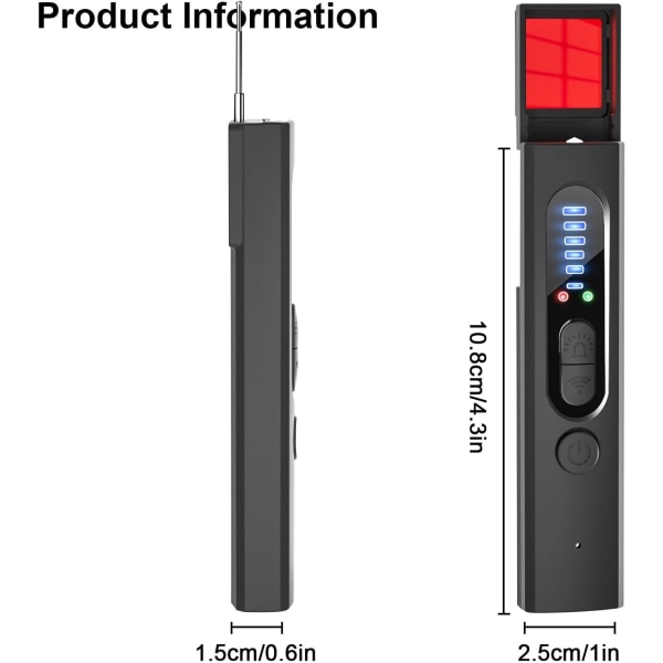 Skjult enhetsdetektor | Anti-spion skjulte kameradetektorer | GPS-feildetektor