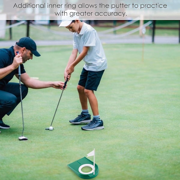 Golf Putting Mat Practice Set Inomhus/utomhus Putting Cups Och Flaggor