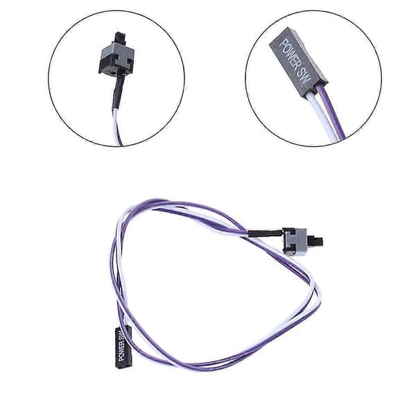 Datamaskin Vert Bryterledning Reset Kabel På/Av Trykknapp 2 Pin Med 1 Pakke