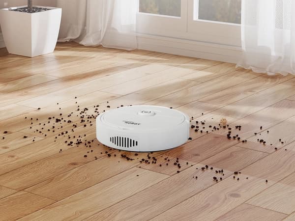 Robotstøvsuger med moppefunktion - Rengøringsrobot white