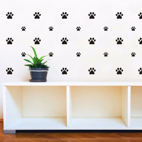 49 st/set hundtass väggdekaler vinyl tassavtrycksdekaler djurfotavtryck väggkonstdekor bildekor