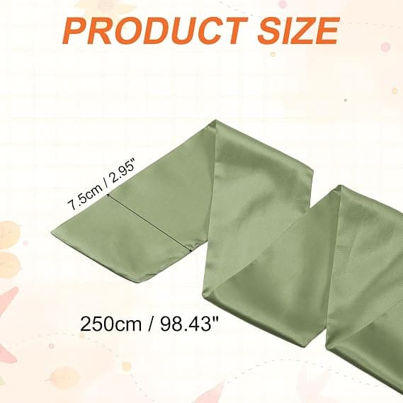 Satinbälte, Bröllopsfest Brud Blank Satin Midjebälte, Klänning Bal Tillbehör, Olivgrön Olive Green