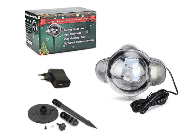 Juleprojektor - Juletema - Hagelampe med LED