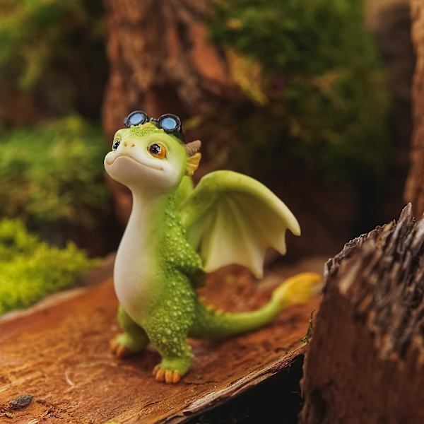 Top Collection Rex Den Gröna Draken - Mini Samlarobjekt Fantasy Figur (Magisk Drake)