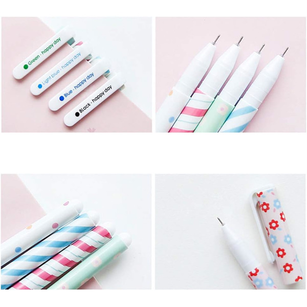 10 stk. søde farvepenne til kvinder Toshine farverige gelpenne flerfarvede penne til Bullet Journal-skrivning Roller Ball Fine Point-penne B Multicolored