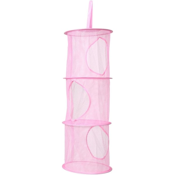 Leksaksförvaring Hängnätkorg Bröstnät Barnleksaksförvaringsväska Sovrumsväggdörr Garderob (rosa)