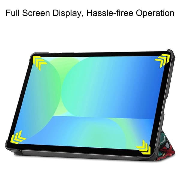 For Samsung Galaxy Tab S10 FE/S9 FE Deksel Mønstertrykk Lær Stativ Tablet Cover